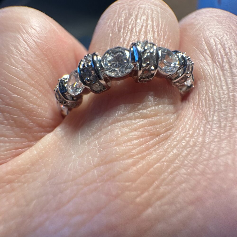 GORGEOUS CI.925 Silver - Eternity Band - NEW